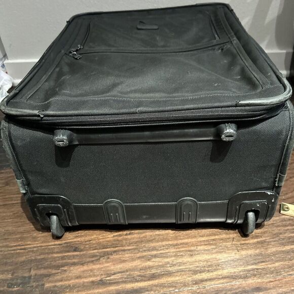Tumi Large 2 Wheel Rolling Suitcase Black Nylon 25” X 18” - Picture 15 of 16